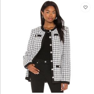 Lovers + Friends Lucca Jacket in Black & White